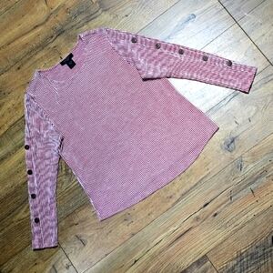 Chic Pink Long Sleeve Buttoned Blouse